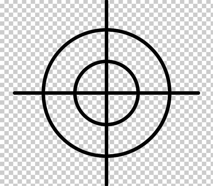 Shooting Target Weapon Sight Reticle Sniper PNG, Clipart, Angle, Area, Black And White, Circle, Computer Icons Free PNG Download