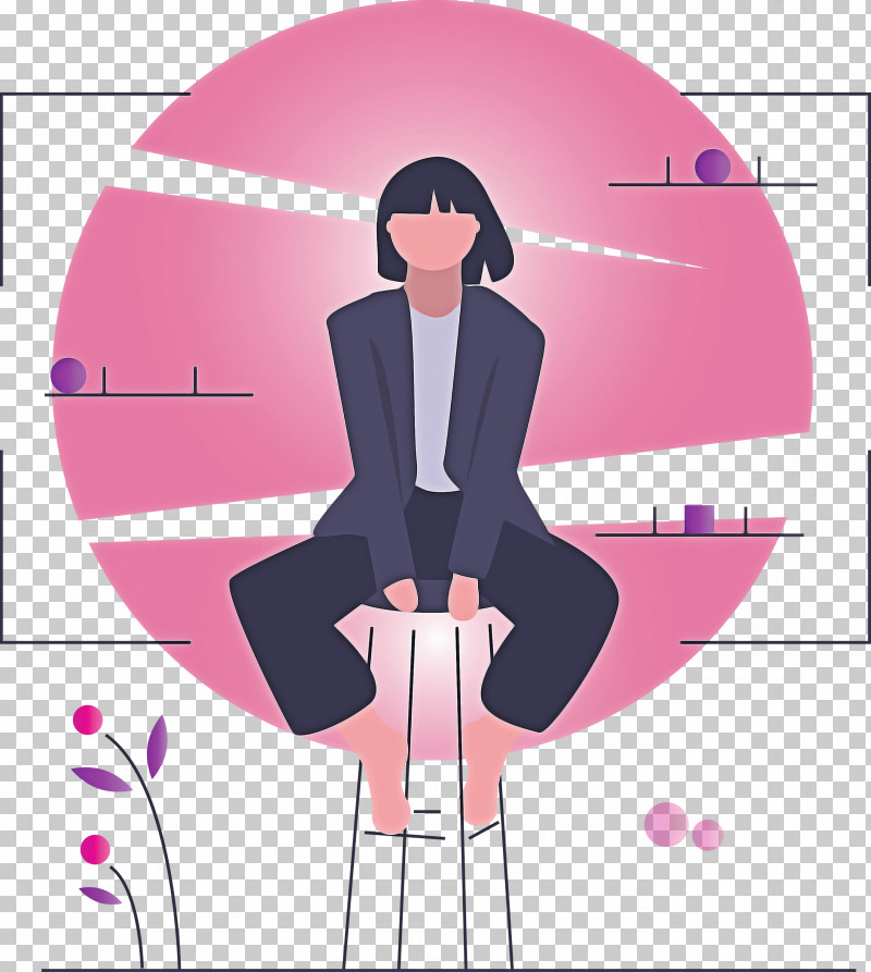 Modern Girl PNG, Clipart, Black Hair, Hime Cut, Modern Girl, Pink Free PNG Download