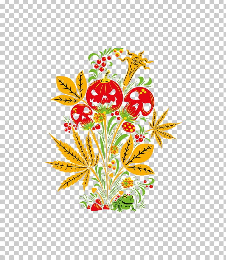 Halloween Floral Design Party Flower PNG, Clipart, Art, Design, Design Element, Encapsulated Postscript, Festive Elements Free PNG Download