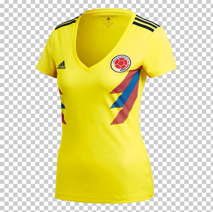 Colombia National Football Team 2018 FIFA World Cup T-shirt Jersey Adidas PNG, Clipart, 2018 Fifa World Cup, Active Shirt, Adidas, Clothing, Colombia National Football Team Free PNG Download