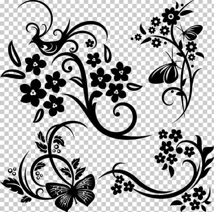 Floral Design Visual Design Elements And Principles PNG, Clipart, Art, Black, Branch, Flower, Leaf Free PNG Download