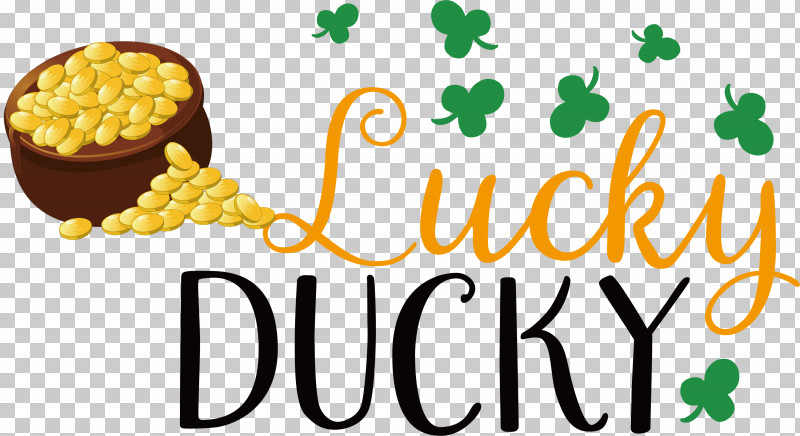 Lucky Ducky Patricks Day Saint Patrick PNG, Clipart, Commodity, Fruit, Logo, Meter, Natural Food Free PNG Download