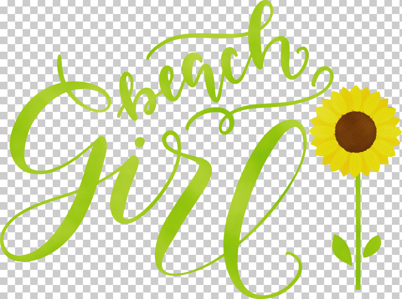 Floral Design PNG, Clipart, Beach Girl, Floral Design, Green, Happiness, Line Free PNG Download