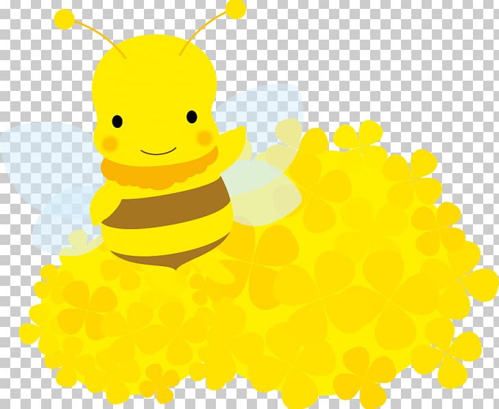 Bee Sitting On The Left Side Of Flower. PNG, Clipart, Art, Beak, Bee, Bird, Cartoon Free PNG Download
