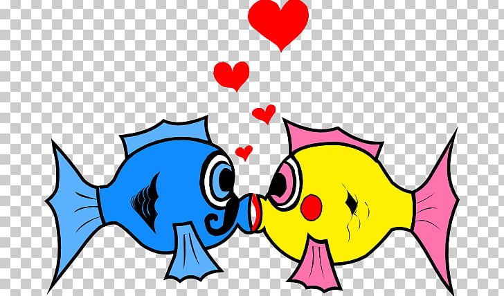 Fish Love PNG, Clipart, Area, Art, Artwork, Cartoon, Cartoon Kiss Free PNG Download