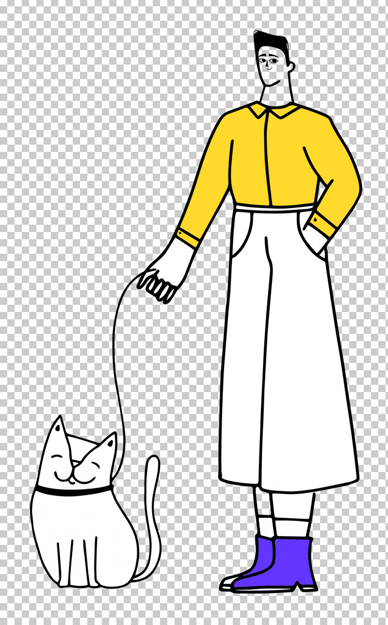 Walking The Cat PNG, Clipart, Cartoon, Dress, Hm, Joint, Shoe Free PNG Download