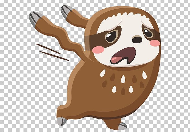 Sticker VKontakte Sloth Emoji PNG, Clipart, Carnivoran, Dog, Dog Like Mammal, Emoji, Food Free PNG Download