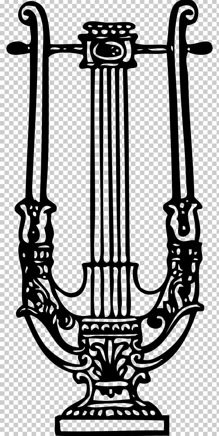 Lyre Harp Musical Instruments PNG, Clipart, Art, Black And White, Decorative Arts, Download, Harp Free PNG Download