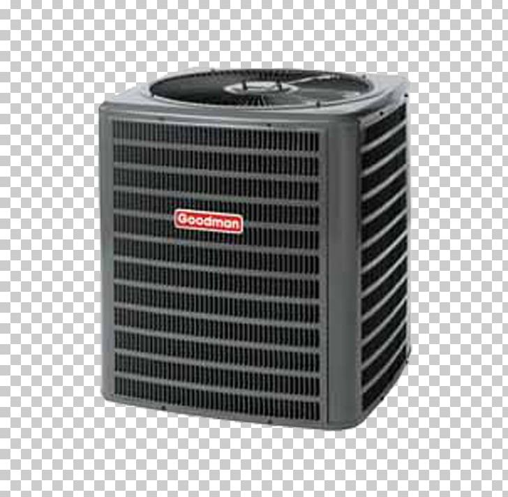 Seasonal Energy Efficiency Ratio Air Conditioning Goodman Manufacturing Heat Pump HVAC PNG, Clipart, Air Conditioning, British Thermal Unit, Condenser, Efficiency, Electronic Instrument Free PNG Download