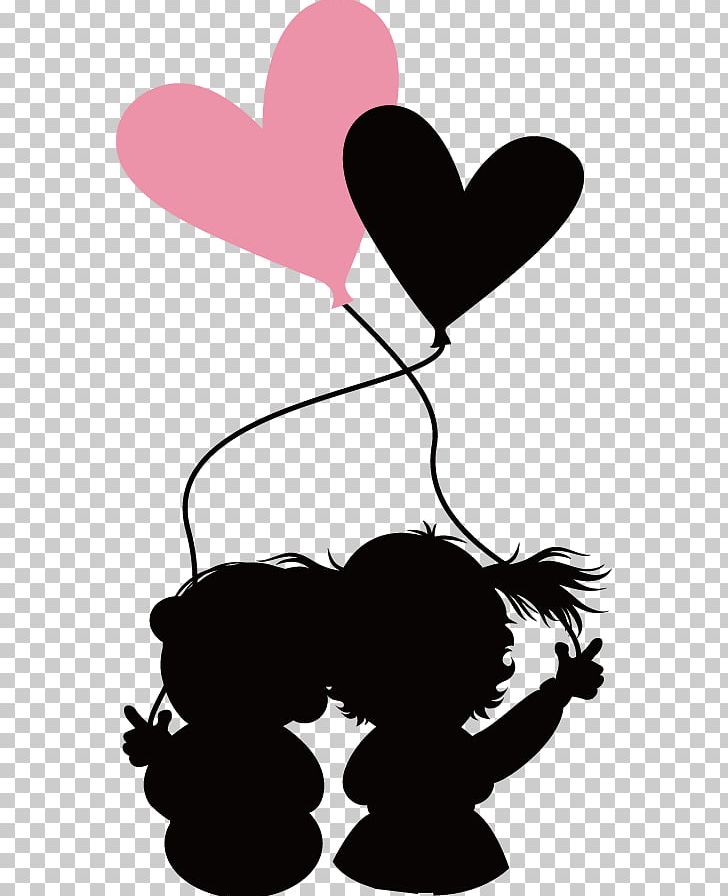 Valentines Day Heart Greeting Card PNG, Clipart, Animals, Art, Black, Black And White, Girl Silhouette Free PNG Download