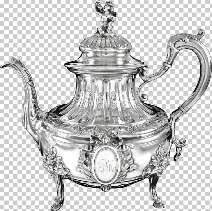 Sterling Silver Teapot Metal Tableware PNG, Clipart, Black And White, Cookware Accessory, Dishware, Drinkware, Fictional Characters Free PNG Download