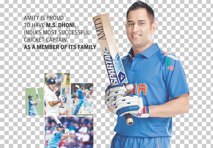 MS Dhoni Amity University PNG, Clipart, Amity University Noida, Baseball Bats, Batting, Blue, Brand Free PNG Download