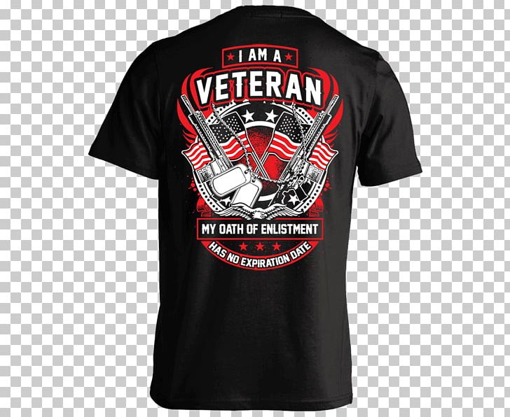 T-shirt United States Veteran Military PNG, Clipart, Active Shirt, Black, Brand, Clothing, Logo Free PNG Download