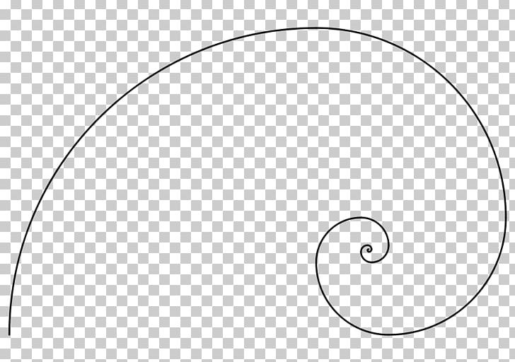 Golden Spiral Golden Ratio Fibonacci Number Sacred Geometry PNG, Clipart, Angle, Area, Black, Black And White, Circle Free PNG Download