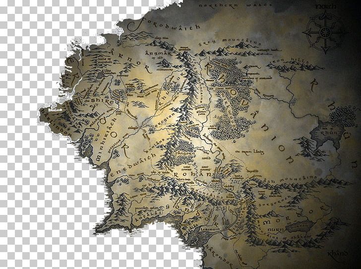 The Lord Of The Rings The Hobbit A Map Of Middle-earth PNG, Clipart, Decorative, Decorative Elements, Elements, English, English Map Free PNG Download