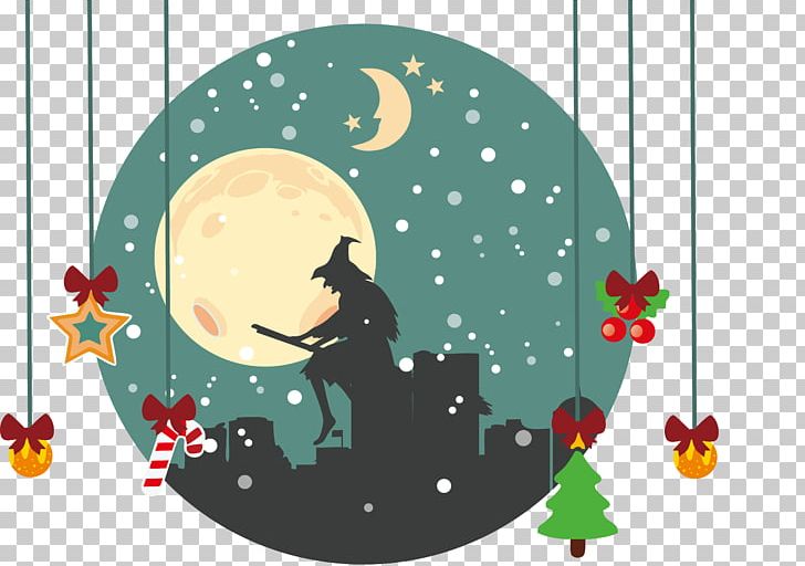 The Broom Witch Painting Illustration PNG, Clipart, Adobe Illustrator, Bow Tie, Cartoon, Christmas Decoration, City Free PNG Download