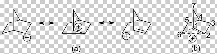 2-Norbornyl Cation Norbornane Carbonium Ion Carbocation Three-center Two-electron Bond PNG, Clipart, Angle, Atom, Black And White, Carbocation, Carbon Free PNG Download