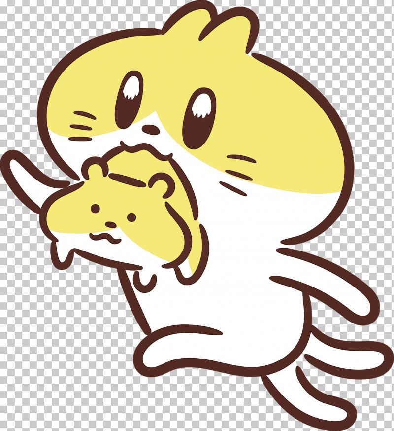 Snout Cat-like Meter Cartoon Yellow PNG, Clipart, Cartoon, Cat Cartoon, Catlike, Cute Cat, Flower Free PNG Download