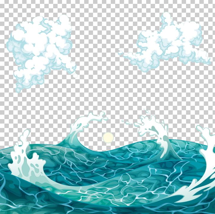 Sea Wind Wave Euclidean PNG, Clipart, Azure, Billows, Blue, Clouds, Computer Icons Free PNG Download