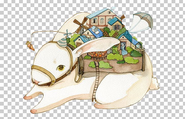 Watercolor Painting Town Illustration PNG, Clipart, Animal, Cartoon, City, Designer, Furniture Free PNG Download