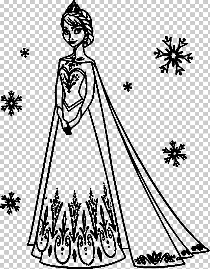 Elsa Anna Olaf Coloring Book Drawing PNG, Clipart, Area, Art, Black, Cartoon, Child Free PNG Download