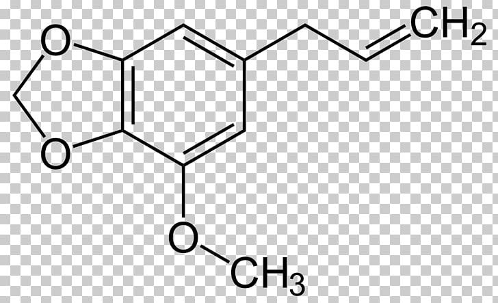 Myristicin Nutmeg Oil Structure Psychoactive Drug PNG, Clipart, Angle, Apiol, Area, Black, Black And White Free PNG Download