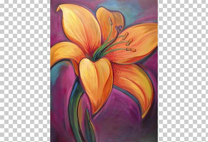 Tiger Lily Painting Drawing Art Canvas PNG, Clipart, Acrylic Paint, Art Museum, Artwork, Daylily, Flower Free PNG Download