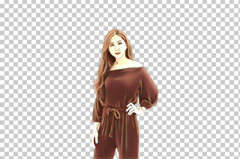 Clothing Brown Standing Shoulder Long Hair PNG, Clipart, Brown, Brown Hair, Clothing, Long Hair, Shoulder Free PNG Download