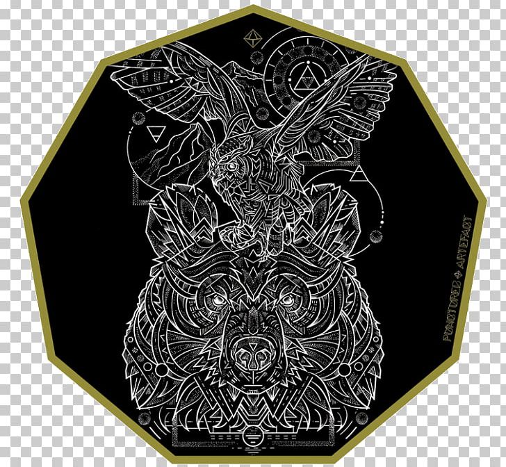 Great Horned Owl Sacred Geometry Art PNG, Clipart, Art, Barn Owl, Black, Circle, Drawing Free PNG Download