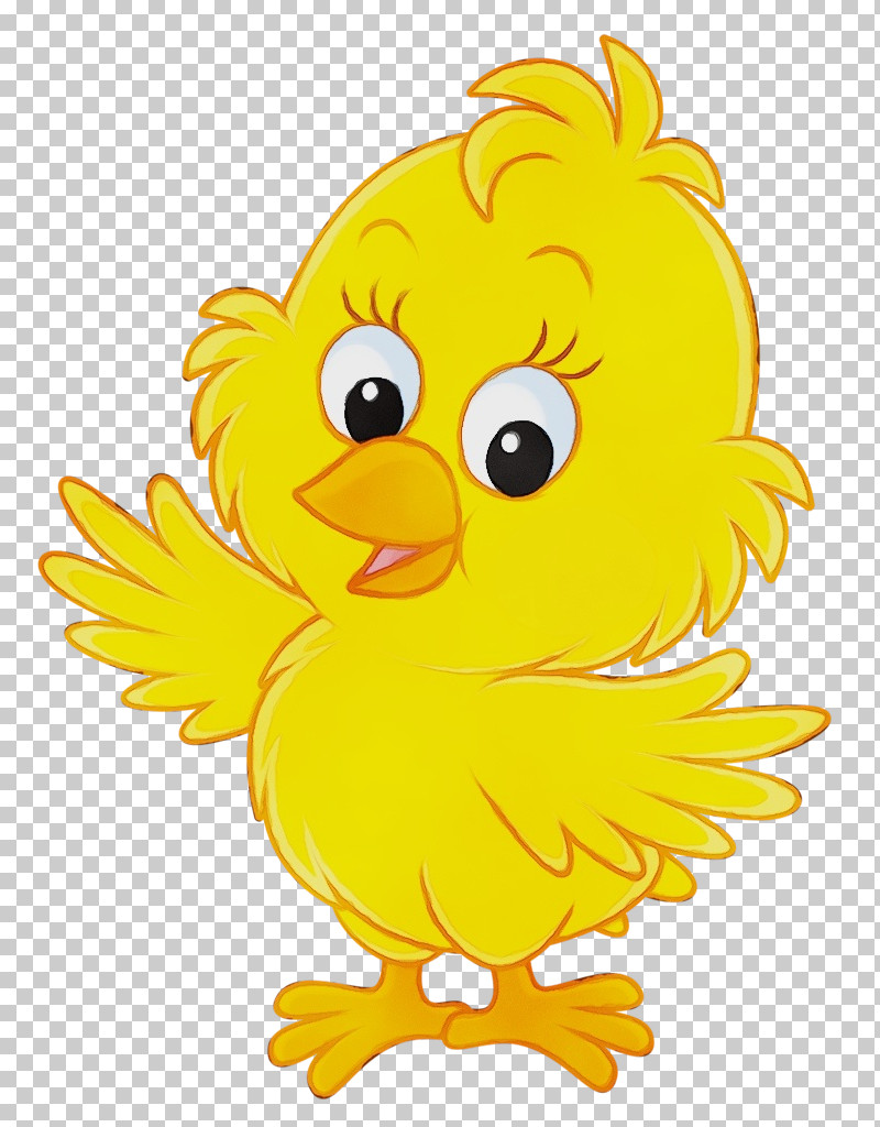 Cartoon Yellow Beak Bird PNG, Clipart, Beak, Bird, Cartoon, Paint, Watercolor Free PNG Download