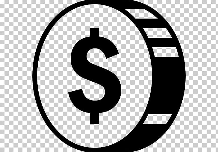 Computer Icons Dollar Coin United States Dollar Money PNG, Clipart, Area, Black And White, Brand, Circle, Coin Free PNG Download