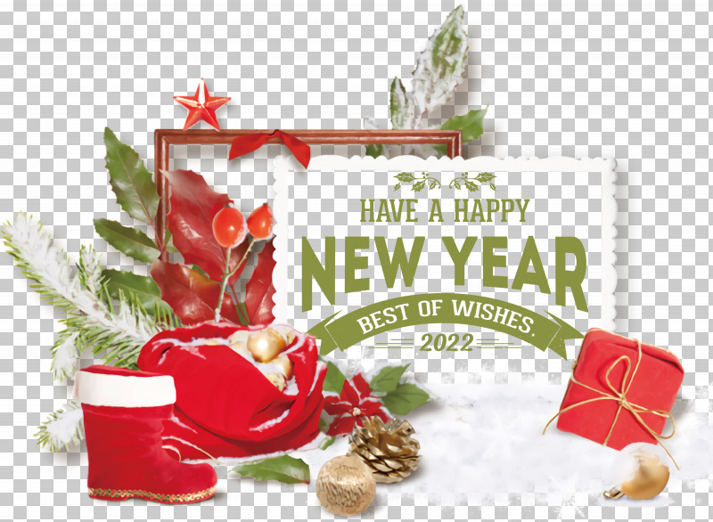 Happy New Year 2022 2022 New Year 2022 PNG, Clipart, Christmas Day, Holiday Ornament, Picture Frame, Red Christmas Ornament Free PNG Download