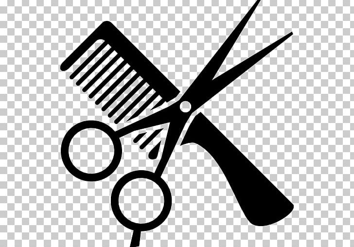 Comb Hairstyle Computer Icons Hairdresser PNG, Clipart, Barber, Beauty Parlour, Black And White, Clip Art, Comb Free PNG Download