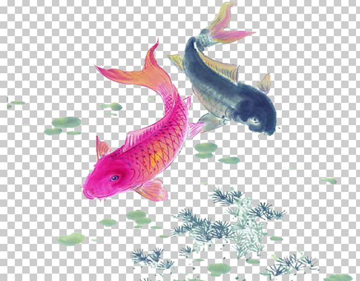Koi Fish Painting PNG, Clipart, Animals, Art, Carp, Chinese Painting, Donald Duck Free PNG Download