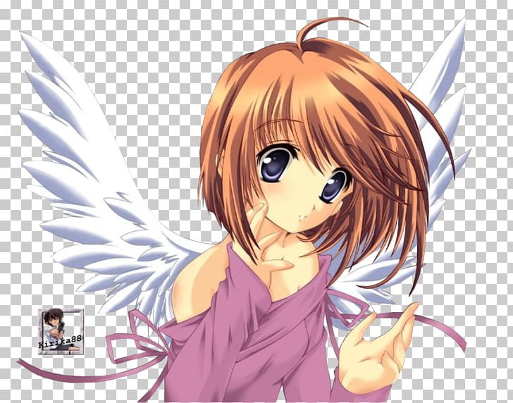 Anime Club Angel Desktop PNG, Clipart, Angel, Anime, Artwork, Brown Hair, Cartoon Free PNG Download