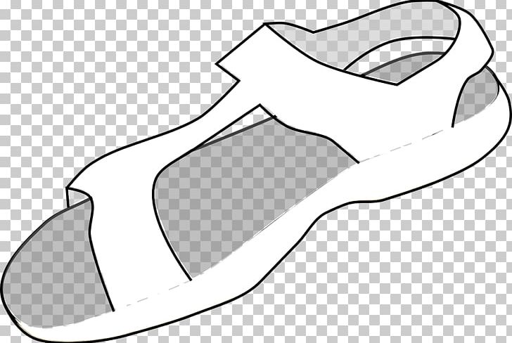 Sandal Cartoon Flip-flops Shoe PNG, Clipart, Area, Artwork, Background White, Black, Black And White Free PNG Download