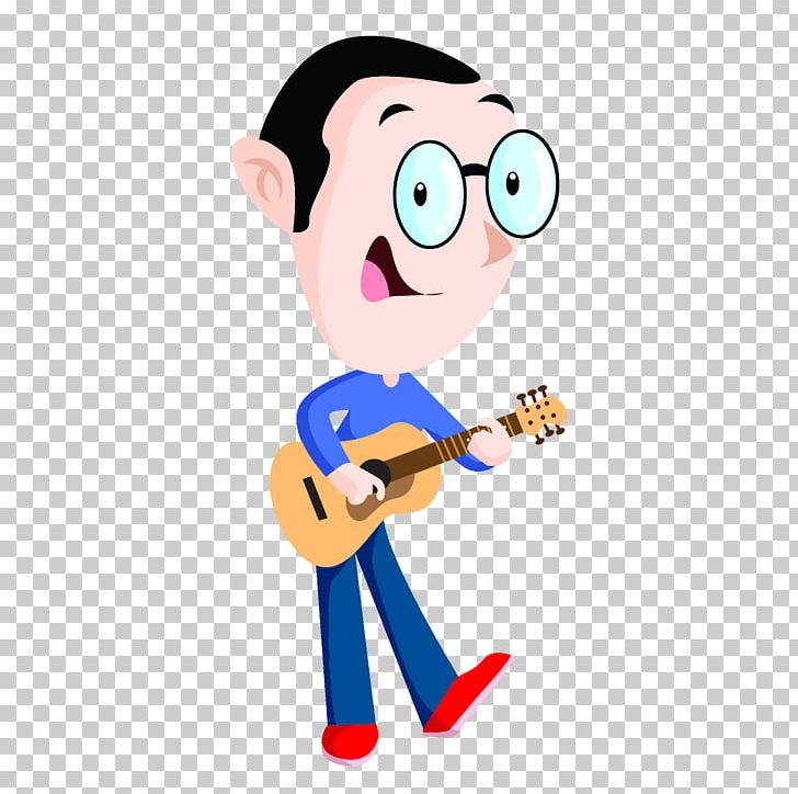Cartoon Musical Instruments Guitar Illustration PNG, Clipart, Animation, Art, Children, Childrens Day, Encapsulated Postscript Free PNG Download