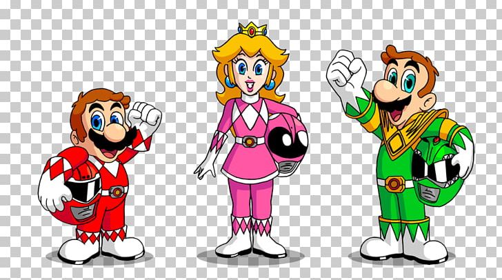 Mario Bros. Luigi Princess Peach Red Ranger PNG, Clipart, Art, Cartoon, Computer Wallpaper, Fictional Character, Human  Free PNG Download