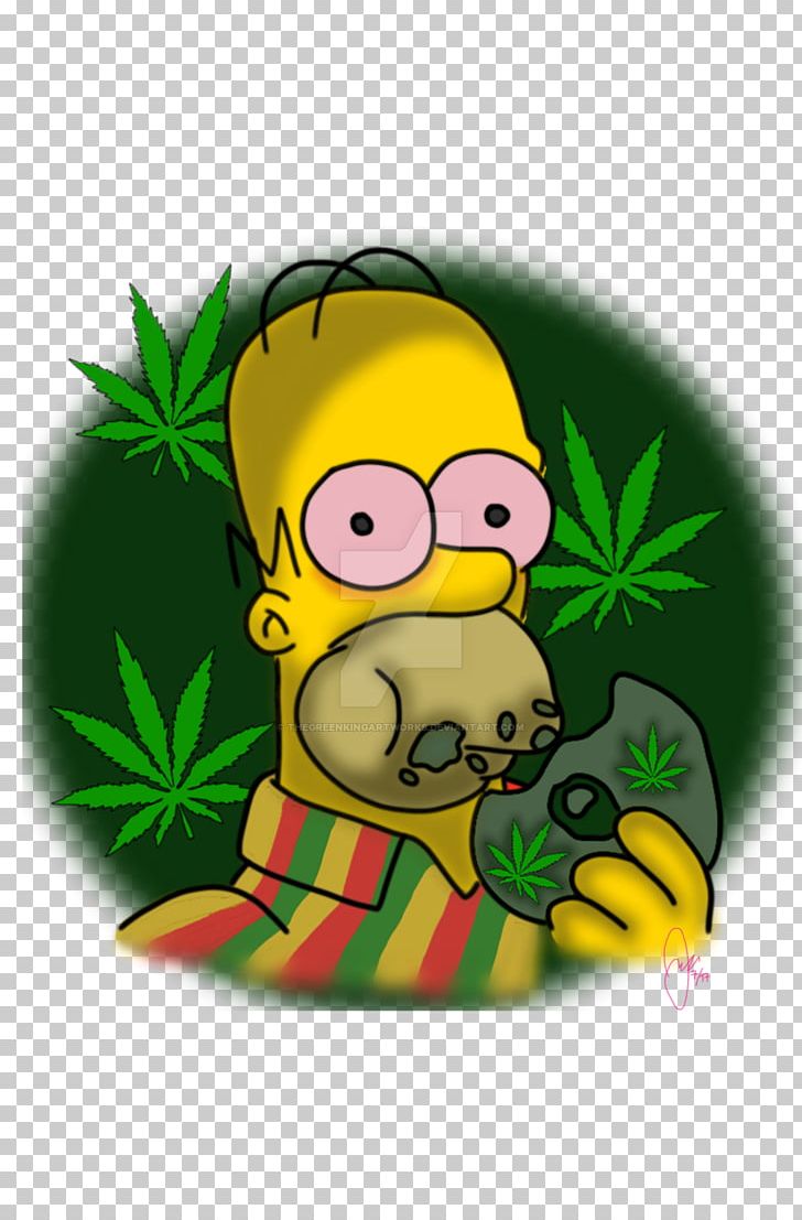 Simpsons Bart Weed Marijuana sticker Decal