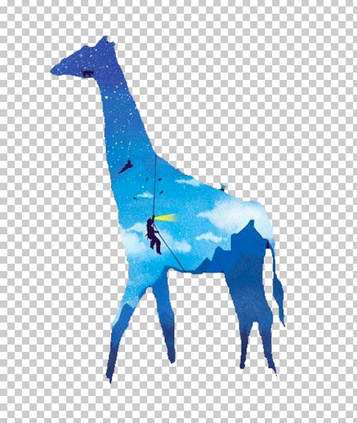 Giraffe Illustration PNG, Clipart, Animal, Animals, Blue, Blue Abstract, Blue Abstracts Free PNG Download