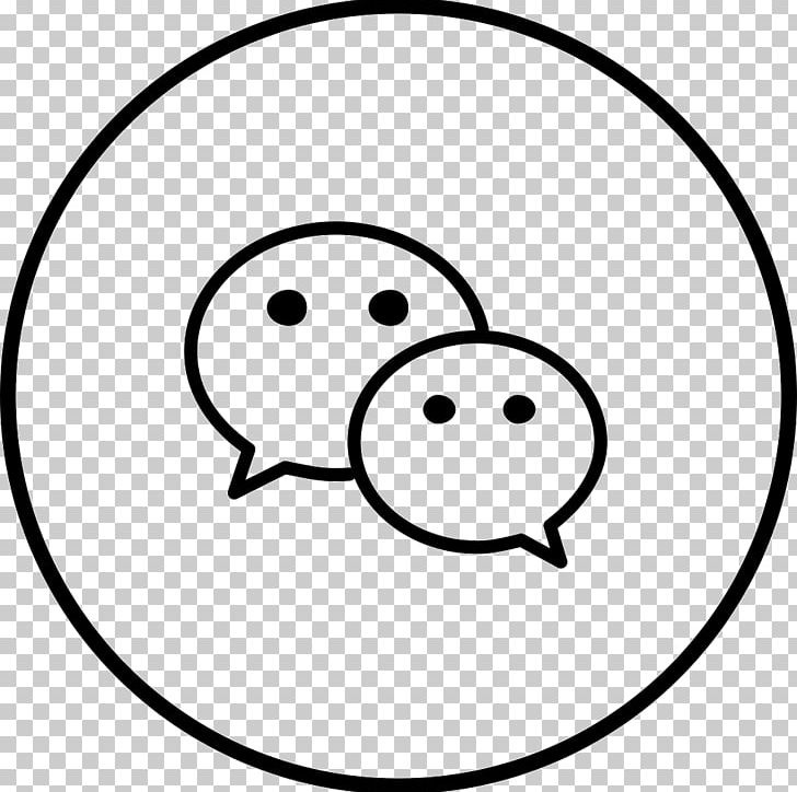 Computer Icons WeChat Encapsulated PostScript PNG, Clipart, Area, Black, Black And White, Cdr, Circle Free PNG Download