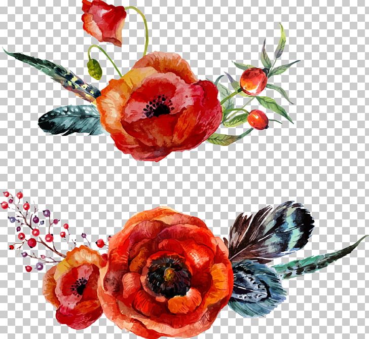 Watercolour Flowers Poppy Watercolor Painting PNG, Clipart, Animals, Artificial Flower, Common Poppy, Drawing Vector, Feather Free PNG Download