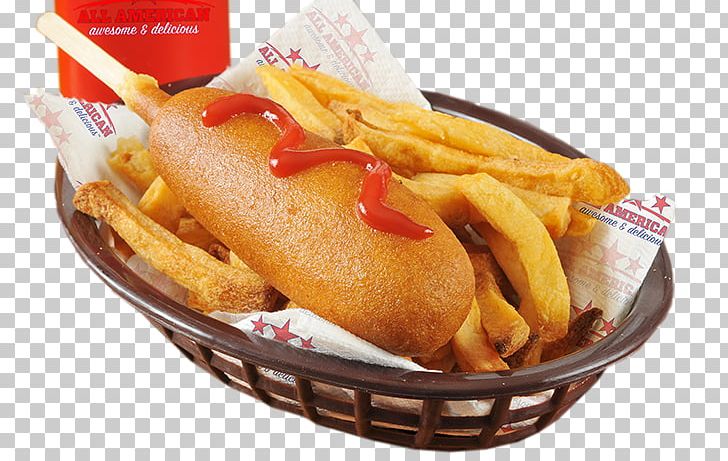 French Fries Corn Dog Hot Dog Cuisine Of The United States Chicken Nugget PNG, Clipart, American Food, Corn Dog, Cuisine, Deep Frying, Dish Free PNG Download