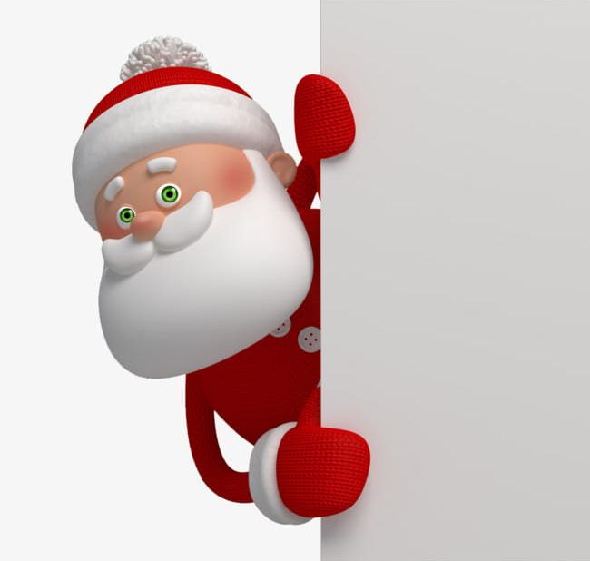 Santa Peeking PNG, Clipart, Christmas, Decoration, Old, Old People, Peeking Clipart Free PNG Download