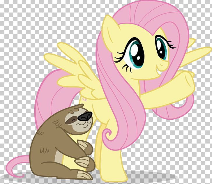 Pony Fluttershy Horse Sloth PNG, Clipart, Animals, Art, Carnivoran, Cartoon, Character Free PNG Download