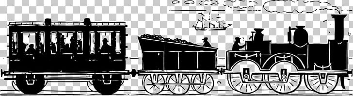 Rail Transport Train Steam Locomotive PNG, Clipart, Black And White, Brand, Caboose, Computer Icons, History Free PNG Download