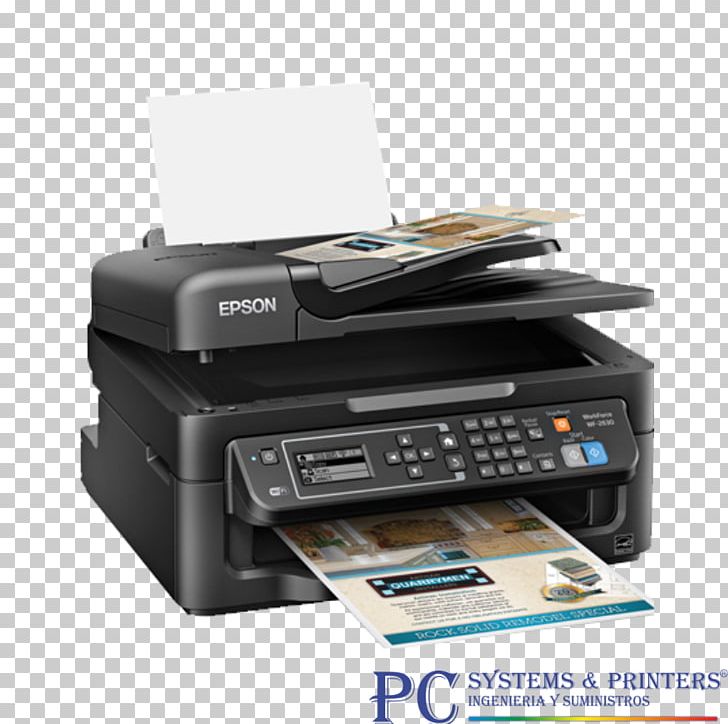 Inkjet Printing Multi-function Printer Epson WorkForce WF-2630 Scanner PNG, Clipart, Canon, Color Printing, Dots Per Inch, Electronic Device, Electronics Free PNG Download