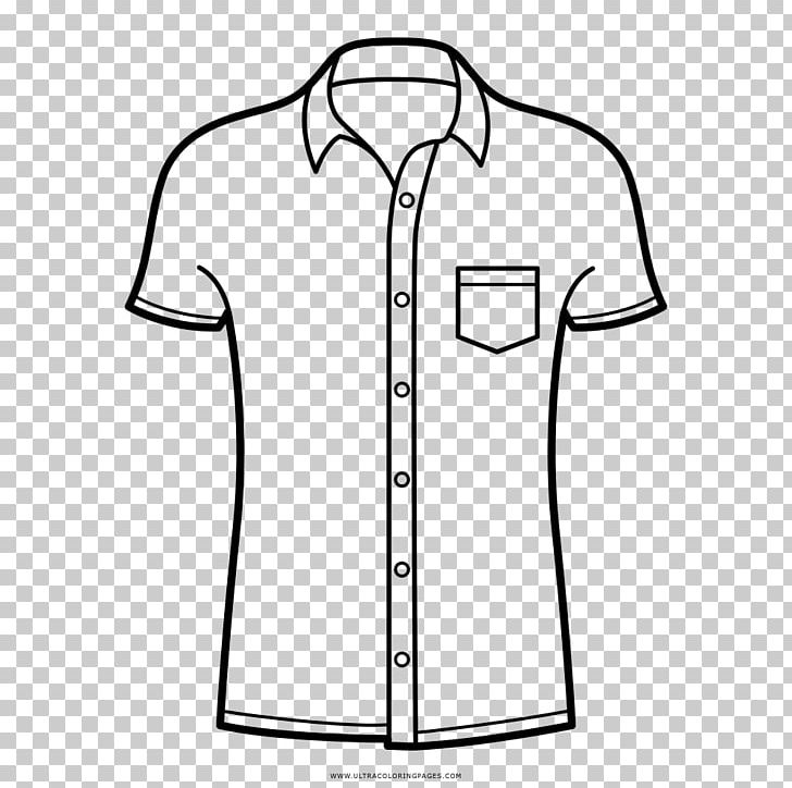 T-shirt Collar Drawing Sleeve PNG, Clipart, Angle, Area, Black, Black And White, Blouse Free PNG Download
