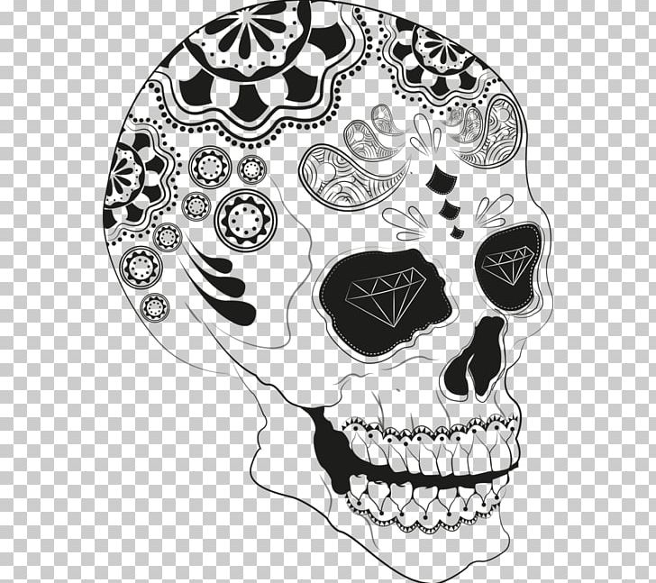 Calavera Day Of The Dead Drawing Skull Art PNG, Clipart, Art, Black And White, Bone, Calavera, Color Free PNG Download