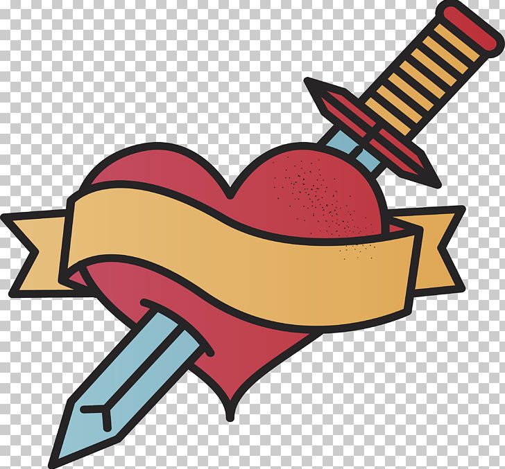 Arrow Piercing Two Hearts Tattoo transparent PNG  StickPNG